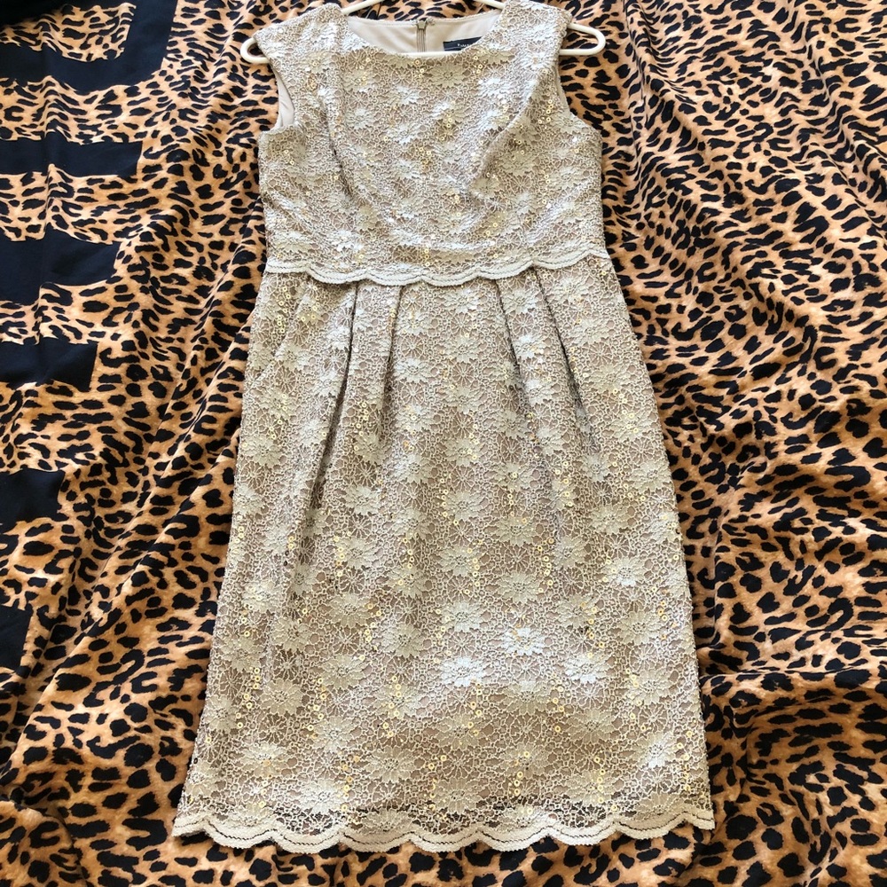 Formal Lace/ Sequin Sheath Fitted Dress